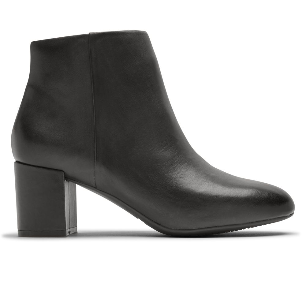 Rockport Canada Total Motion Oaklee Plain - Womens Ankle Boots Black (BIX135978)